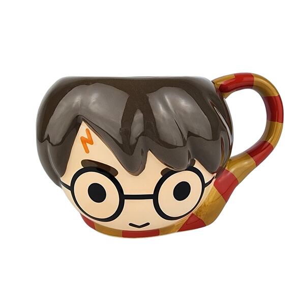 Harry Potter 3D Figural Ceramic Mug Cute Chibi Design w/ Gryffindor Scarf Handle - Picture 1 of 3